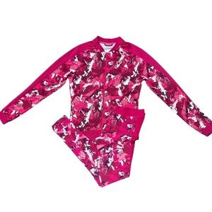 Puma All Over Print Women's Track Jacket & Leggings Love Potion Size Small Pink